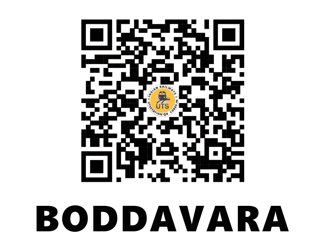 UTS QR Code for BODDAVARA - BDVR (EO - ANDHRA PRADESH)